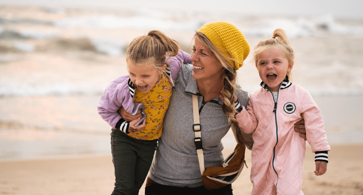 Family on the beach